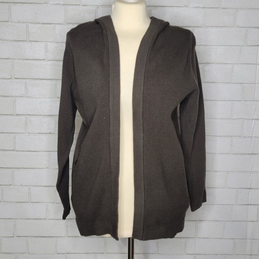 NWT Zara Kids Hooded Sweater Cardigan Brown Grey11-12